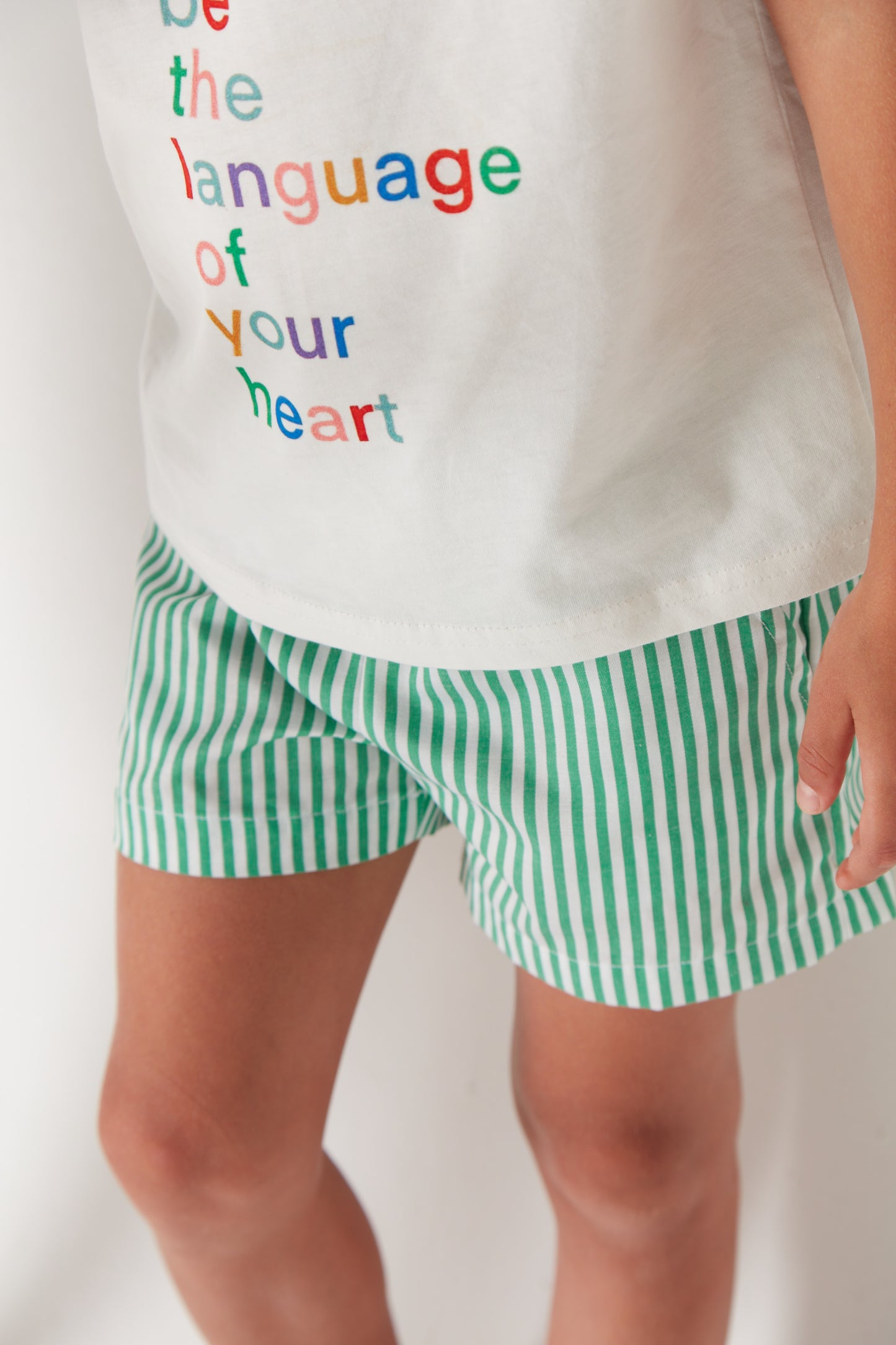 Green Stripe Shorts