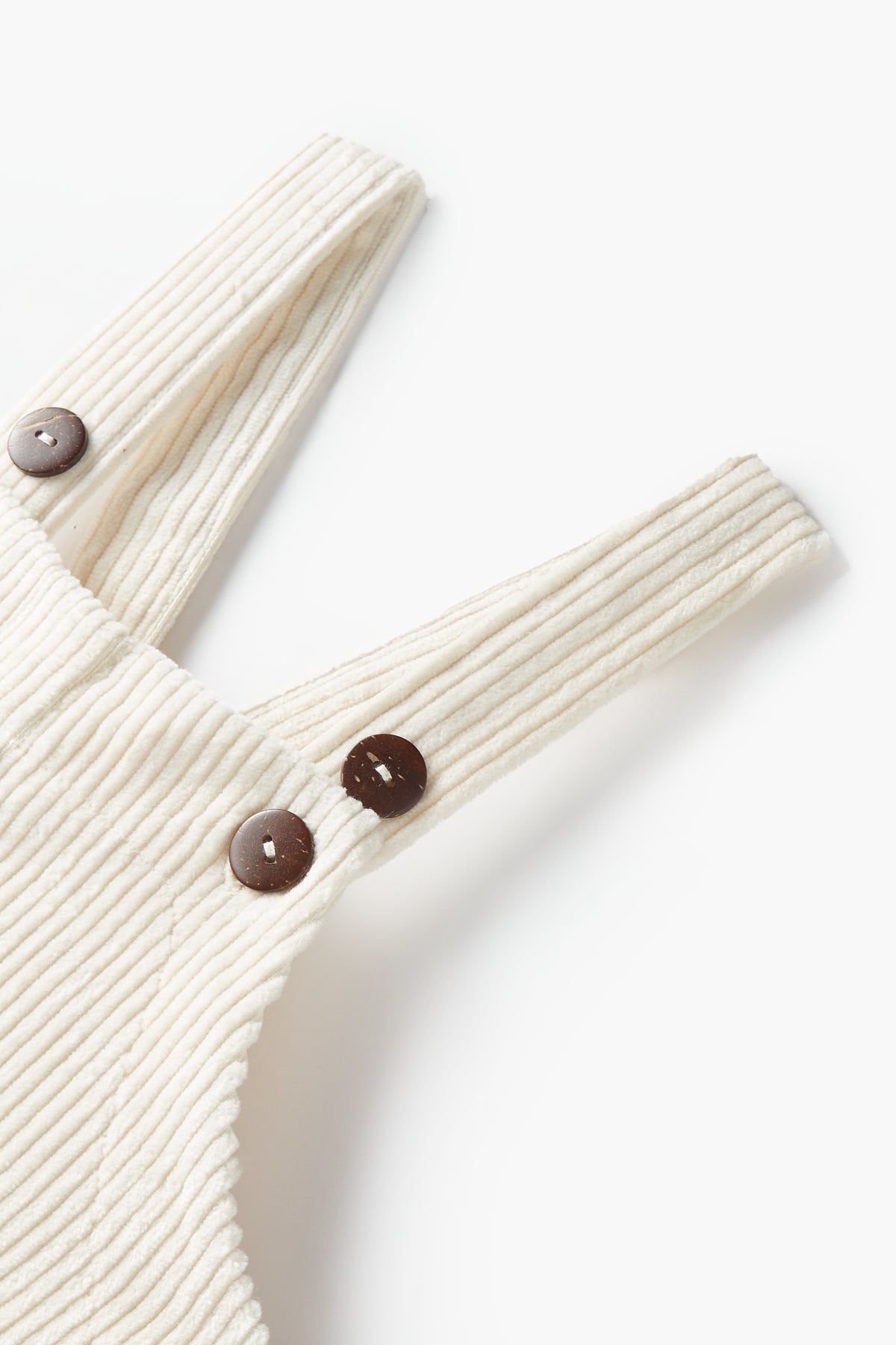 Vanilla White Corduroy Jumpsuit