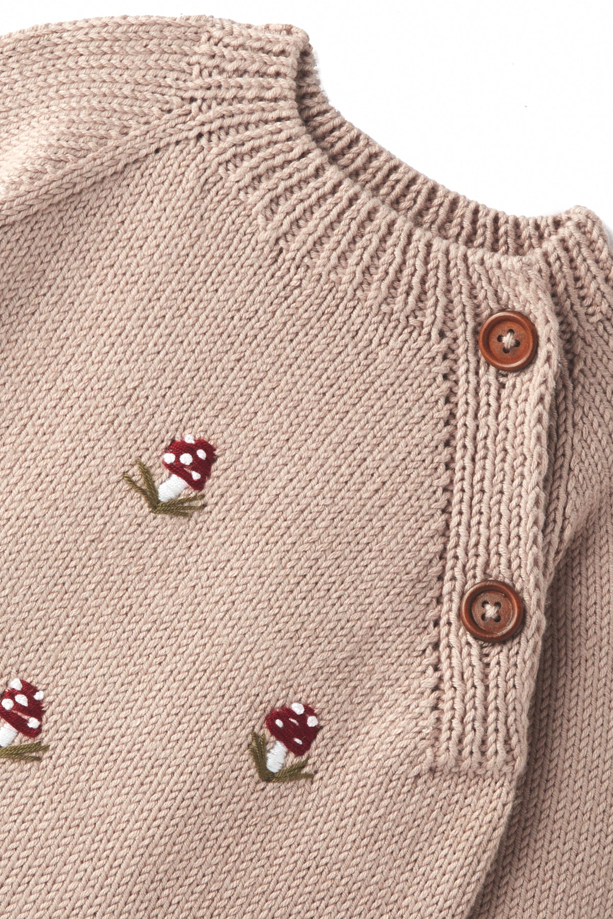 Mushroom Embroidered Sweater