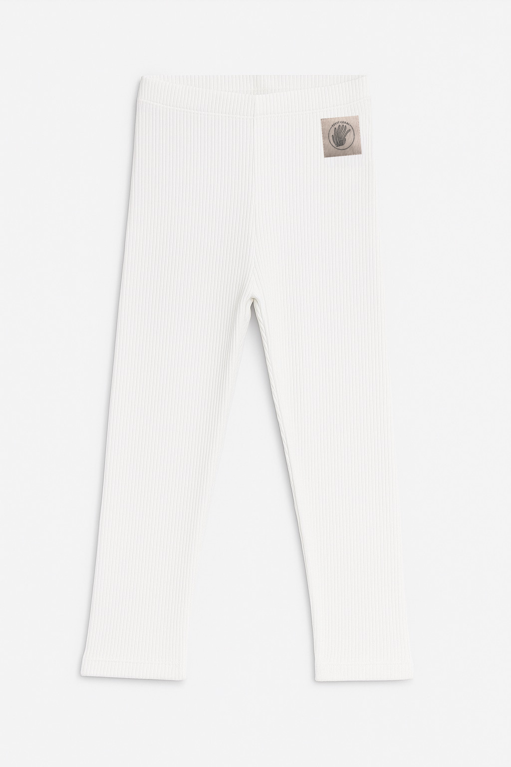 Ribbed Leggings-White