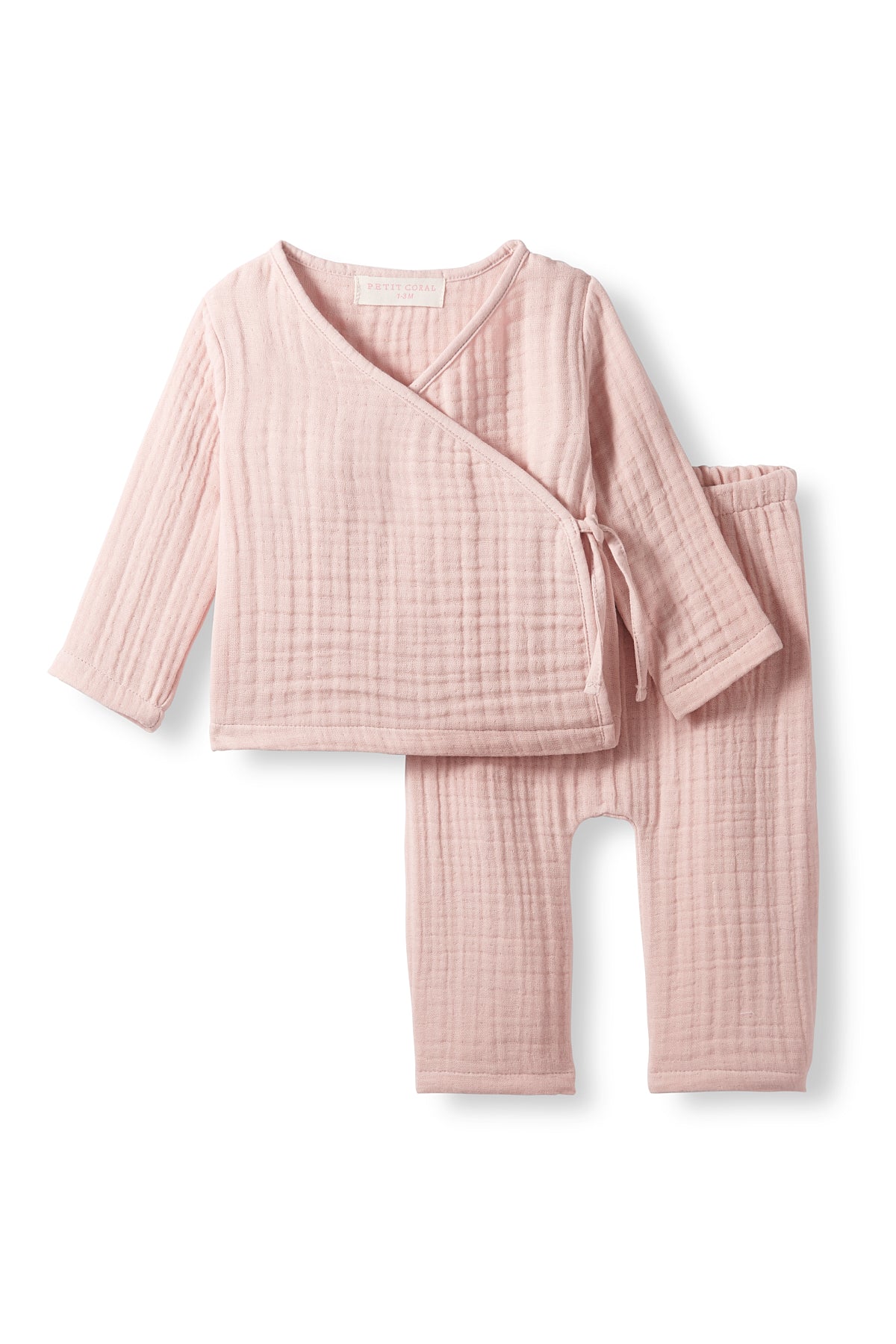 Newborn Muslin 2 Piece Set Soft Pink
