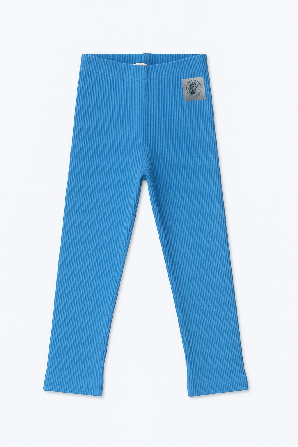 Ribbed Leggings-Blue