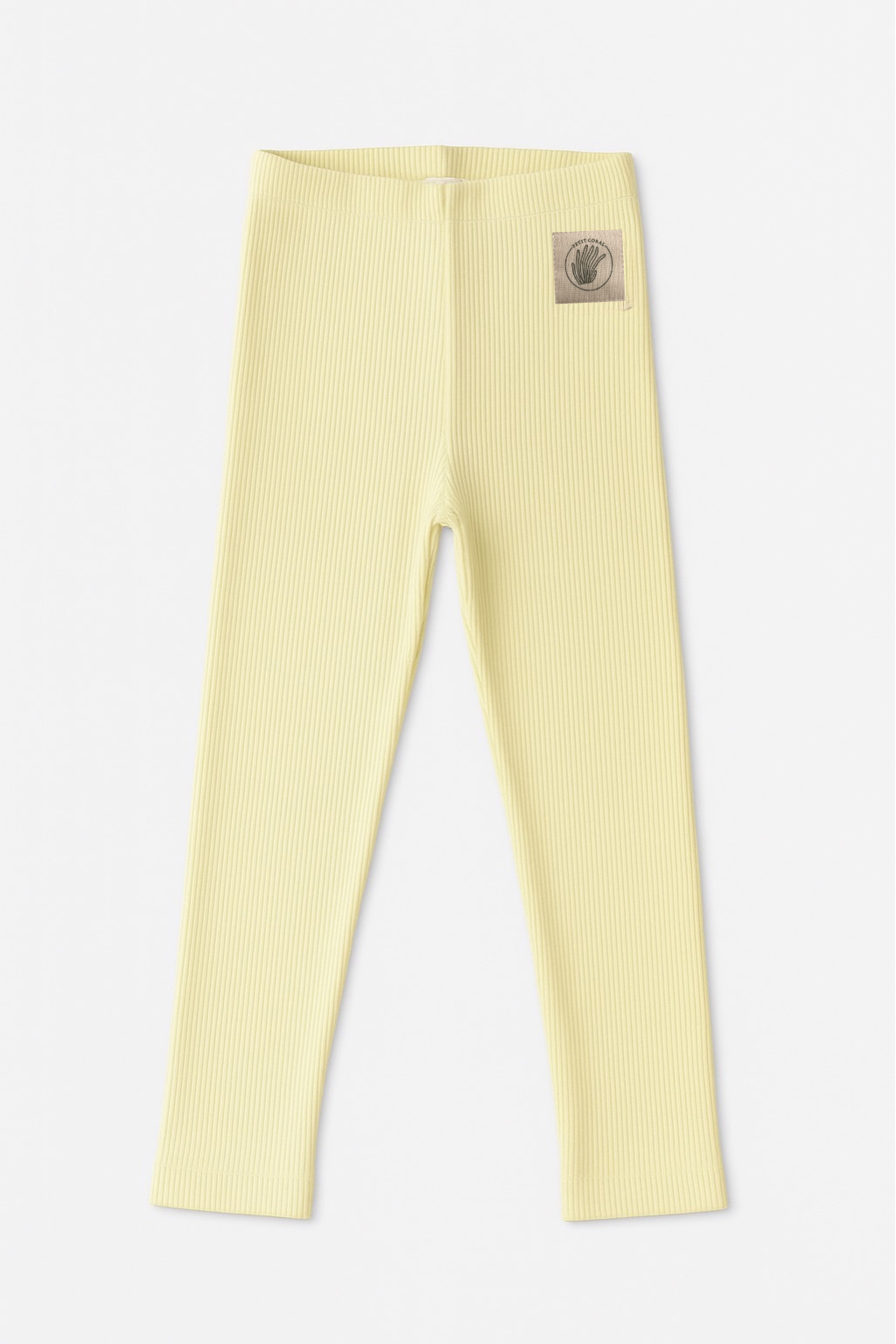 Ribbed Leggings-Yellow