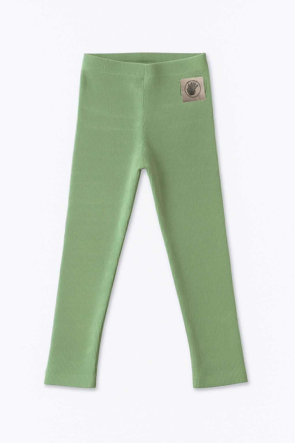 Ribbed Leggings-Green