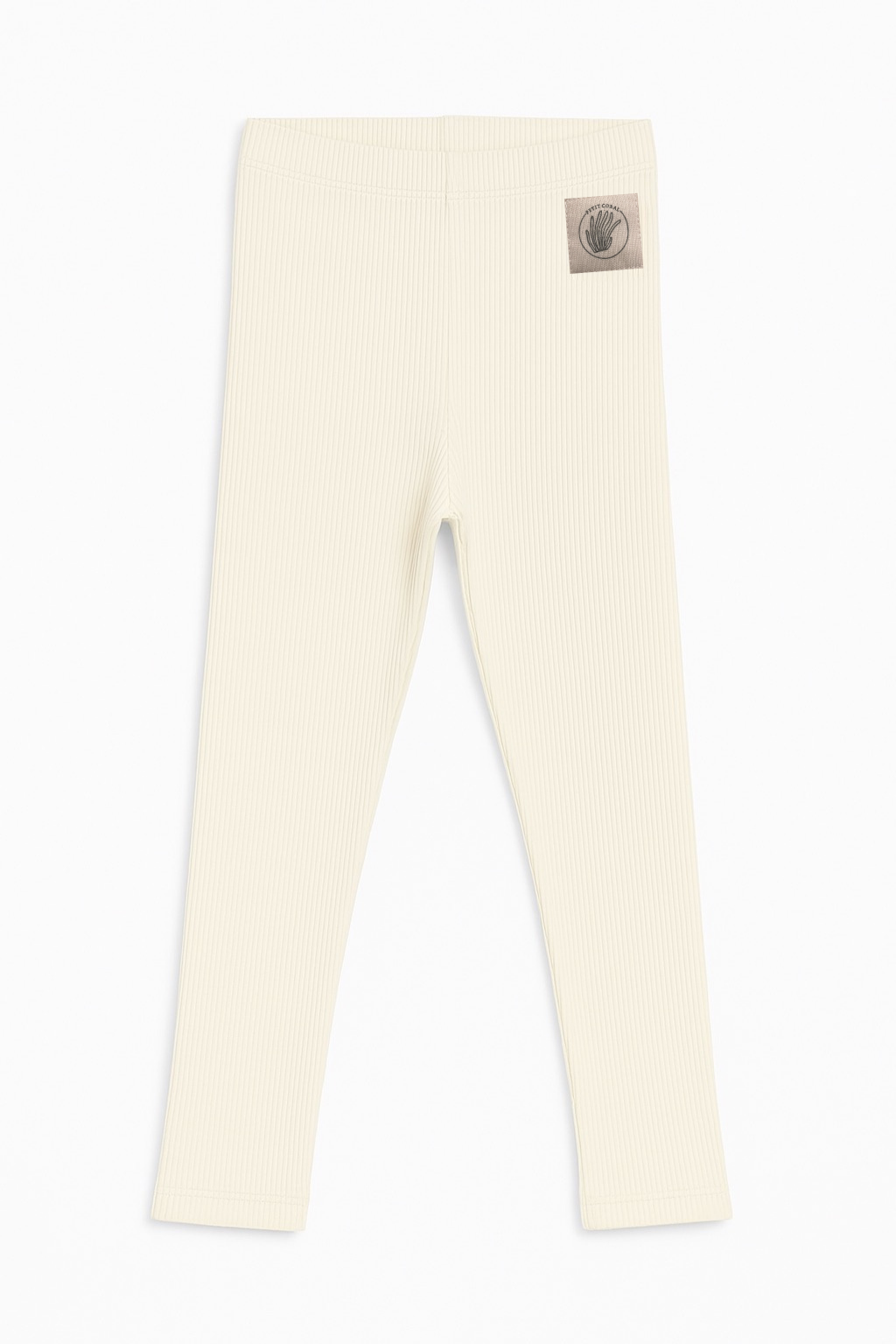 Ribbed Leggings-Ecru