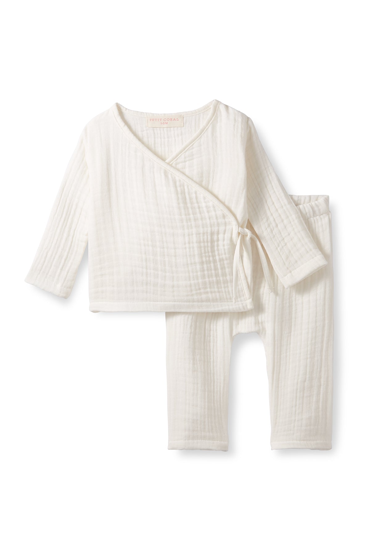 Newborn Muslin 2 Piece Set Vanilla White