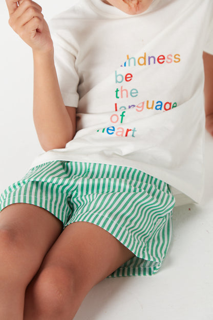 Green Stripe Shorts