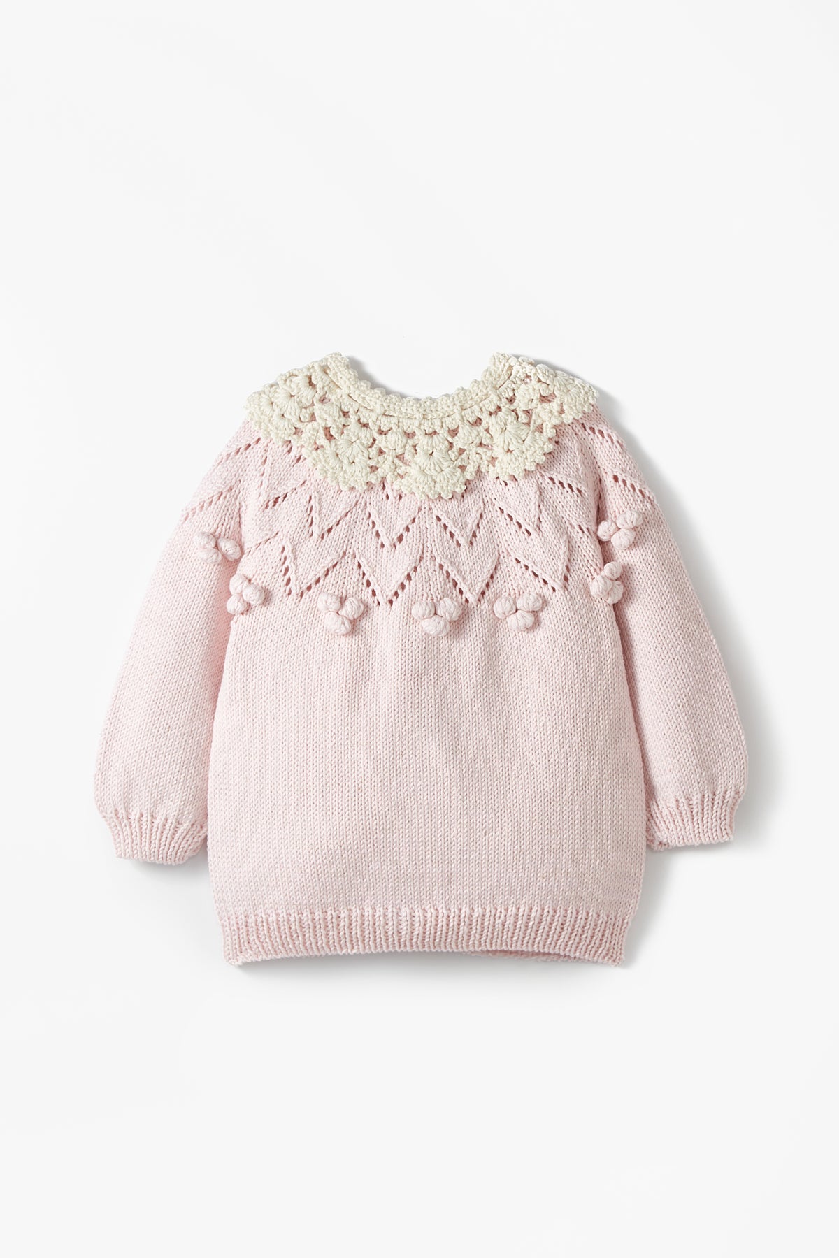 Collared Cotton Cardigan Soft Pink