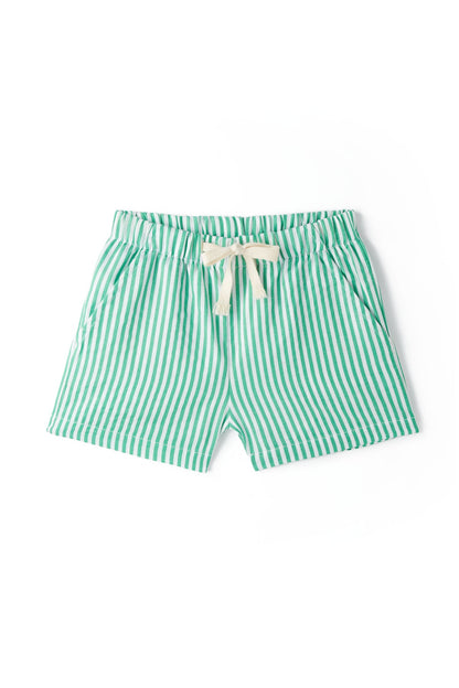 Green Stripe Shorts