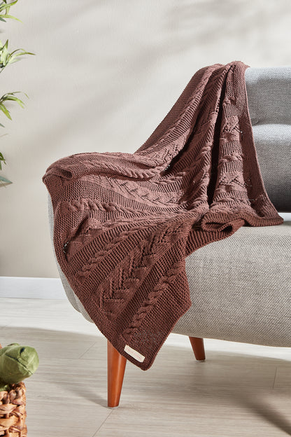 Cotton Blanket Brown