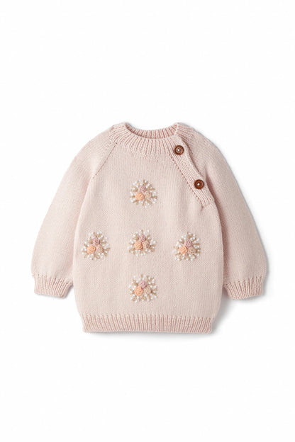 Flower Embroidered Sweater