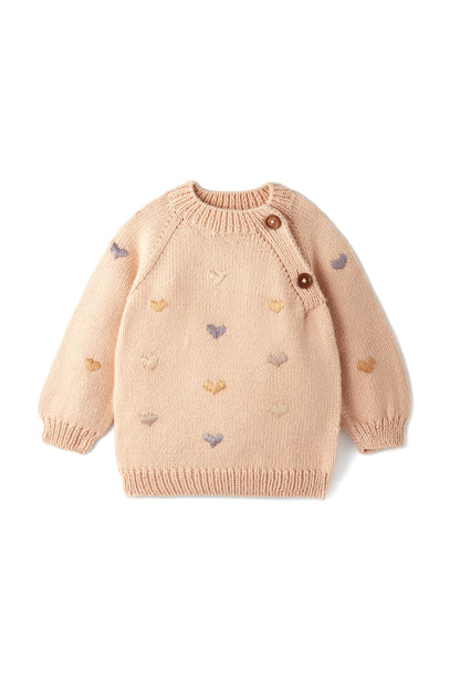 Heart Embroidered Sweater