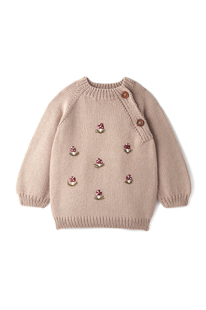 Mushroom Embroidered Sweater