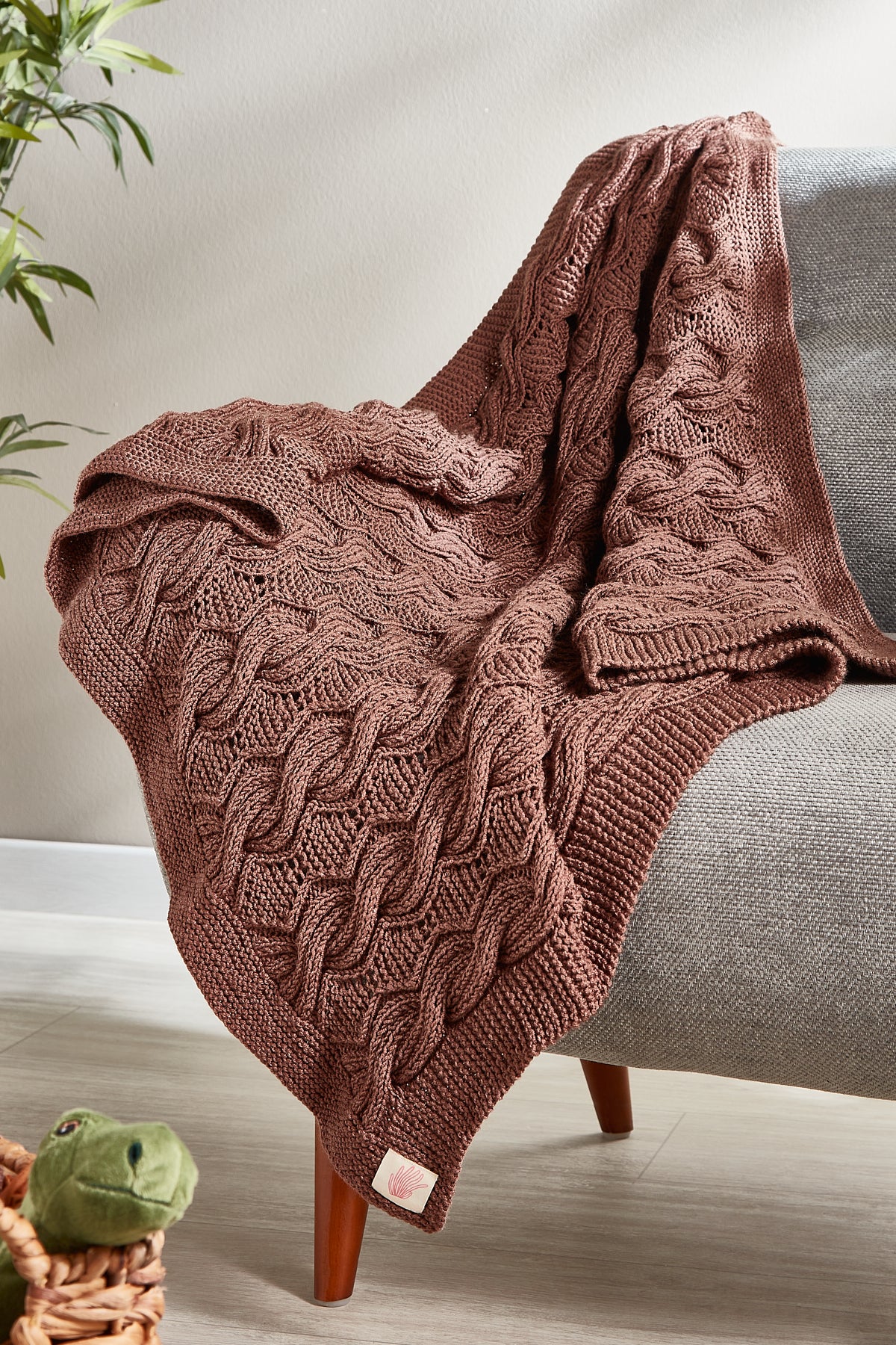 Bamboo Blanket Saddle Brown